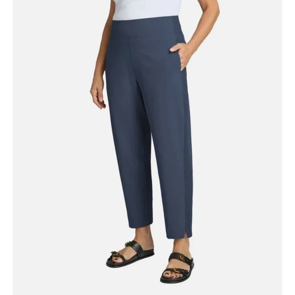Kirkland Signature Ladies Ankle Pant Blue Solid Activewear Ankle Length Medium